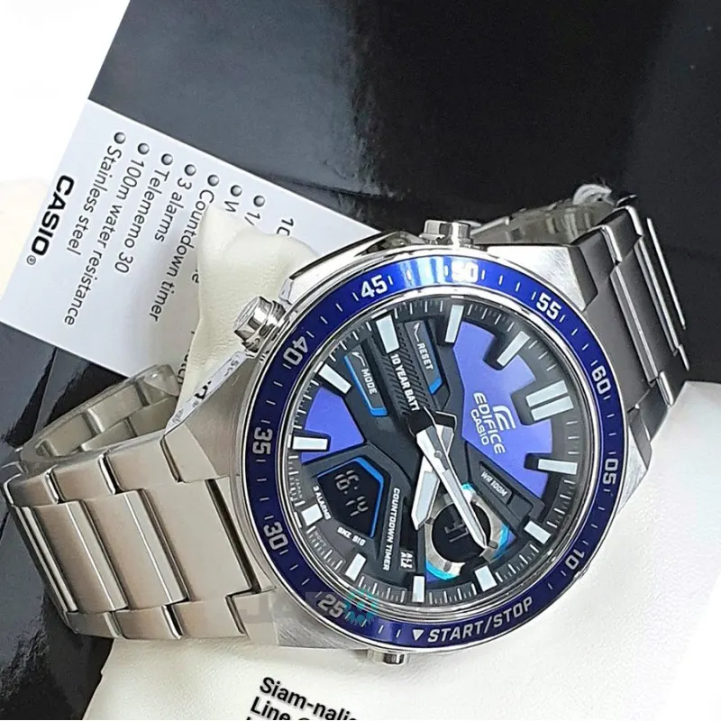 Casio Edifice Men's Watch Blue Dial Analog-Digital- EFV-C110D-2AV